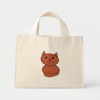 Brown Kawaii Cat Bag