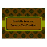 Brown Khaki Circles business cards