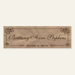 Brown Kraft Paper Graduation Name Card Insert business cards
