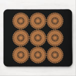 Brown Lace Pattern Design. Mousepads