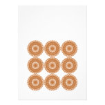 Brown Lace Pattern Design. Personalized Invitation