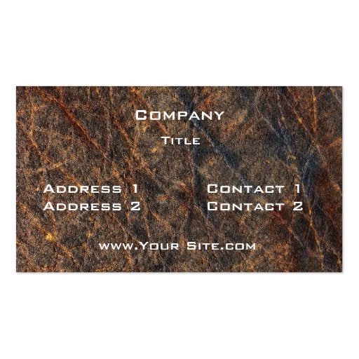 Brown Leather Business Card (front side)