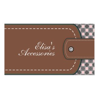 Brown leather look and pattern custom business card template
