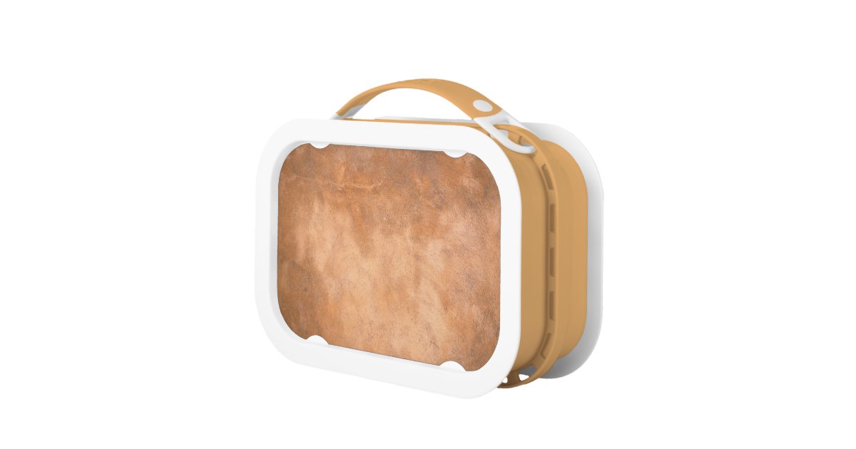 BROWN LEATHER LUNCH BOX Zazzle