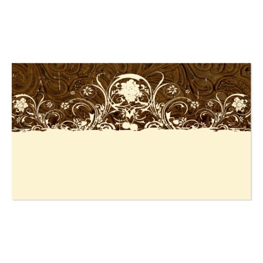 Brown Leather Place Cards Business Card Template (back side)