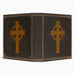 Brown Leather Print Cross Binders