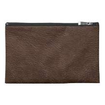 Brown Leather Print Texture Pattern Travel Accessories Bags