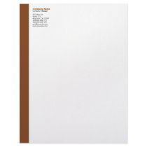 Brown Left Sidebar Letterhead