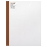 Brown Left Sidebar Letterhead