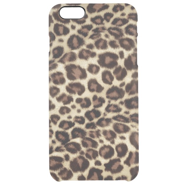 Brown Leopard Print Pattern Classic Girly Stylish Uncommon Clearlyâ„¢ Deflector iPhone 6 Plus Case