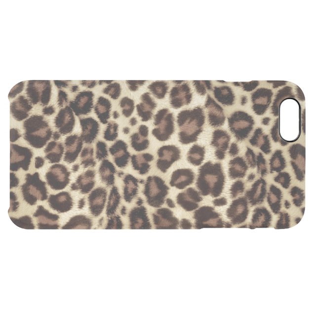 Brown Leopard Print Pattern Classic Girly Stylish Uncommon Clearlyâ„¢ Deflector iPhone 6 Plus Case-5