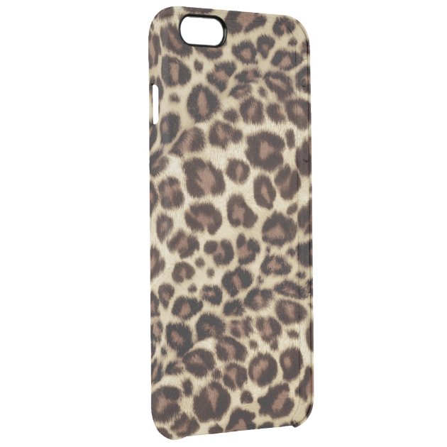 Brown Leopard Print Pattern Classic Girly Stylish Uncommon Clearlyâ„¢ Deflector iPhone 6 Plus Case-2