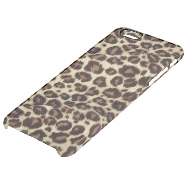 Brown Leopard Print Pattern Classic Girly Stylish Uncommon Clearlyâ„¢ Deflector iPhone 6 Plus Case-4