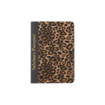 Brown Leopard Print | Personalize Passport Holder