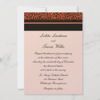 Brown Leopard Wedding Invitations by OddballAffairs