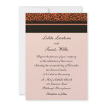 Brown Leopard Wedding Invitations