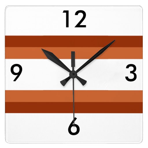 Brown lines wall clock