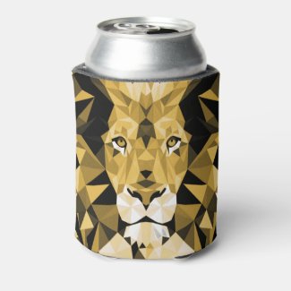 Brown Lion Can Cooler