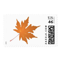 Brown Maple Leaf postage by White_Wedding Brown Maple Leaf postage