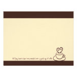 Brown Mended Hearts Coffee Cup Note Cards invitations