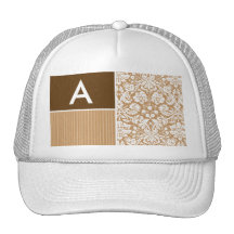 Brown, modelo del damasco del moreno gorras de camionero