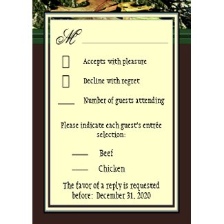 Brown Monogram Hunting Camo Wedding RSVP Cards zazzle_invitation