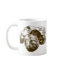 Brown Monster Truck Mugs