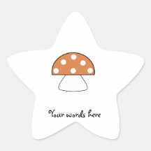 Brown mushrooms stickers