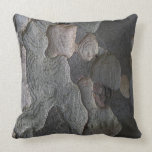 Brown Natural Organic Tree Bark Texture cushion Throw Pillows
