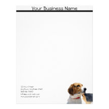 Brown negro y perro blanco del beagle membrete  