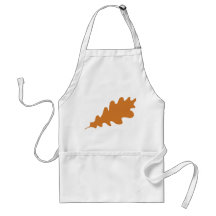 Brown Oak Leaf Design. Apron