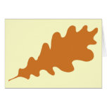 Brown Oak Leaf Design. Greeting Card