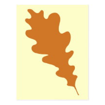 Brown Oak Leaf Design. Post Card