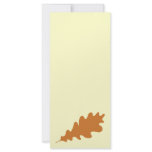 Brown Oak Leaf Design. Full Color Rack Card