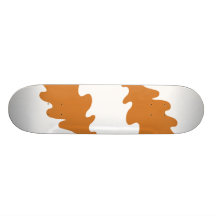 Brown Oak Leaf Design. Skateboard