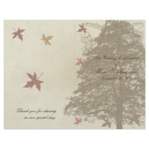 Brown Oak Tree Wedding Program Full Color Flyer