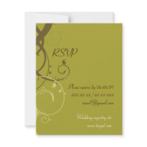 BROWN/OLIVE RSVP FOR WEDDING Invitation by deidamia BROWN/OLIVE RSVP FOR WEDDING Invitation