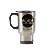 Brown on Black Cupcake Shop Coffee Cup mugs