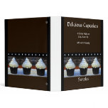 Brown on Black Cupcakes Presentation Binder