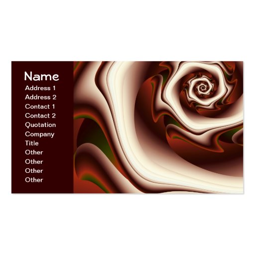 Brown On Brown Digital Abstract Art Business Card Template (front side)