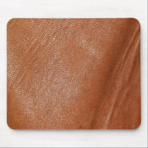 Brown Orange Leather Look Texture Mousemat mousepads
