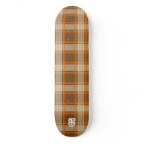 Brown & Orange Plaid skateboards