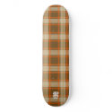 Brown & Orange Plaid skateboards
