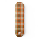 Brown &amp; Orange Plaid Custom Skate Board