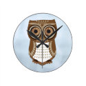 Brown Owl Clock