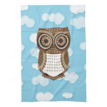Brown Owl Cloud Kitchen Towel