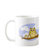 Brown Owl Family - 3 kids mugs
