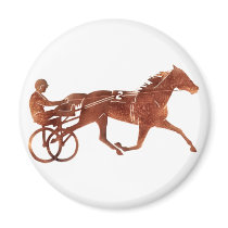 Brown Pacer Silhouette Refrigerator Magnets