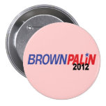 Brown Palin 2012 Pinback Buttons