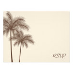 Brown Palm Tree RSVP Wedding Response Card Custom Announcements